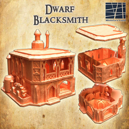 Dwarf Blacksmith - Tabletop Terrain - 28 MM