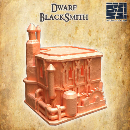 Dwarf Blacksmith - Tabletop Terrain - 28 MM