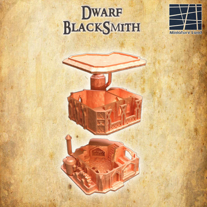 Dwarf Blacksmith - Tabletop Terrain - 28 MM