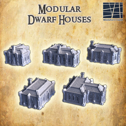 Dwarf Houses - Tabletop Terrain - 28 MM