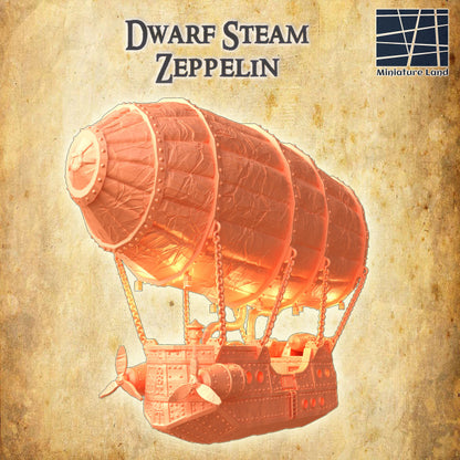 Dwarf Steam Zeppelin - Tabletop Terrain