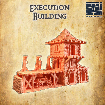 Execution Building - Medieval Tabletop Terrain - 28 MM