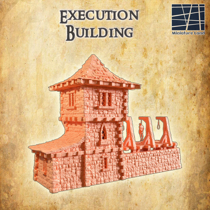 Execution Building - Medieval Tabletop Terrain - 28 MM