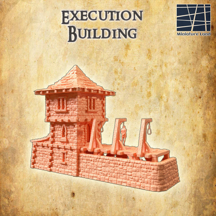 Execution Building - Medieval Tabletop Terrain - 28 MM