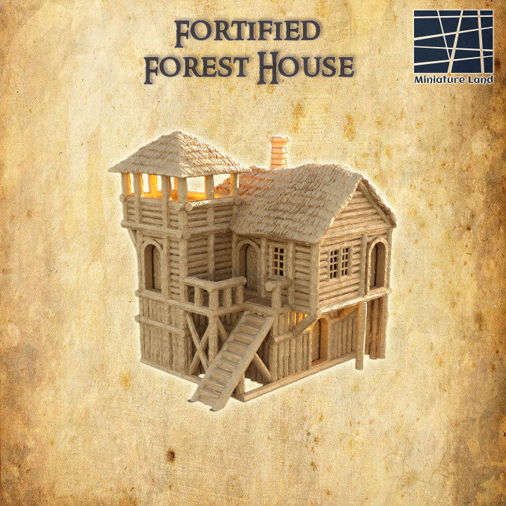 Fortified Forest House - Tabletop Terrain - 28 MM