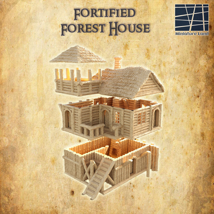 Fortified Forest House - Tabletop Terrain - 28 MM