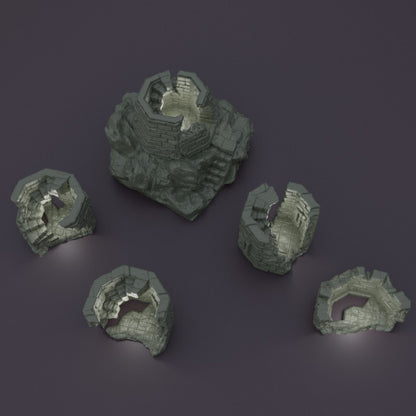 Ruined Lookout Tower - Tabletop Terrain