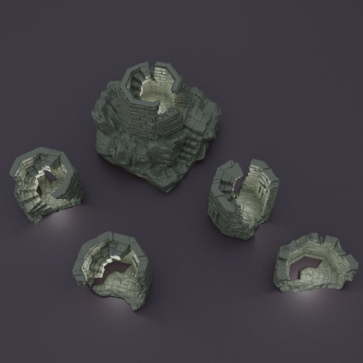 Ruined Lookout Tower - Tabletop Terrain