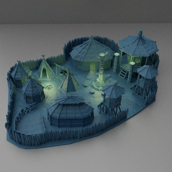 Small Jungle Village - Tabletop Terrain