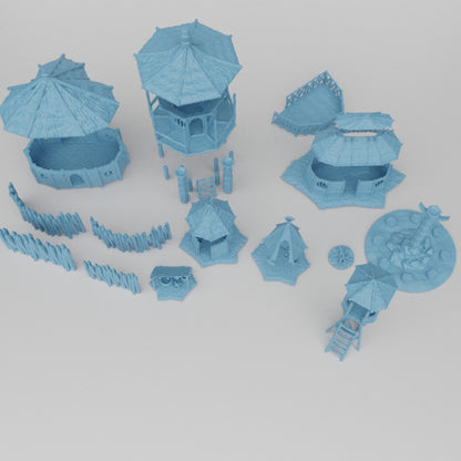 Small Jungle Village - Tabletop Terrain