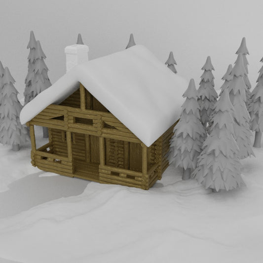 Winter Cabin - Tabletop Terrain