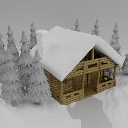 Winter Cabin - Tabletop Terrain