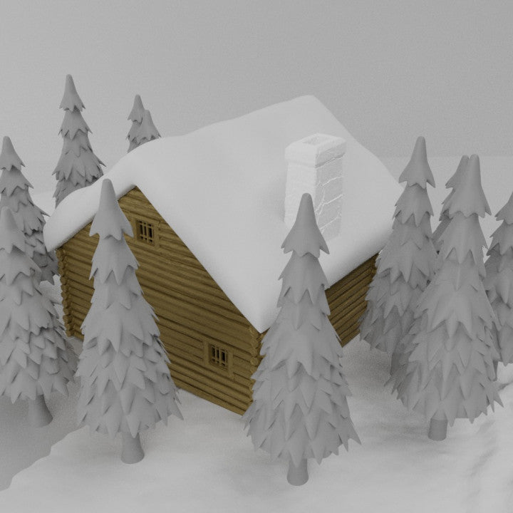 Winter Cabin - Tabletop Terrain