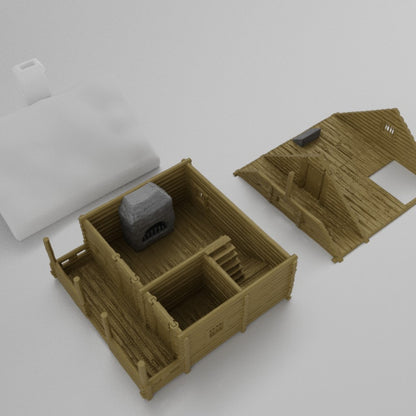 Winter Cabin - Tabletop Terrain
