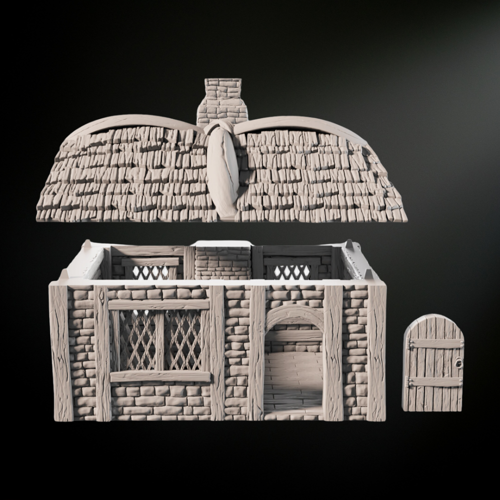 Medieval Fantasy Cottage House 2 - Tabletop Terrain