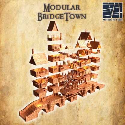 Medieval BridgeTown - Tabletop Terrain