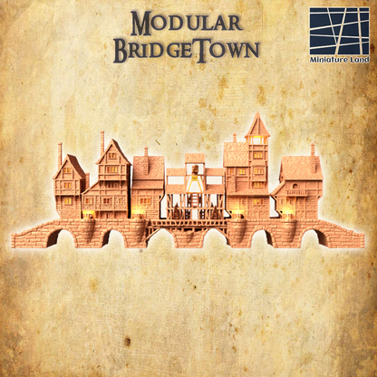 Medieval BridgeTown - Tabletop Terrain