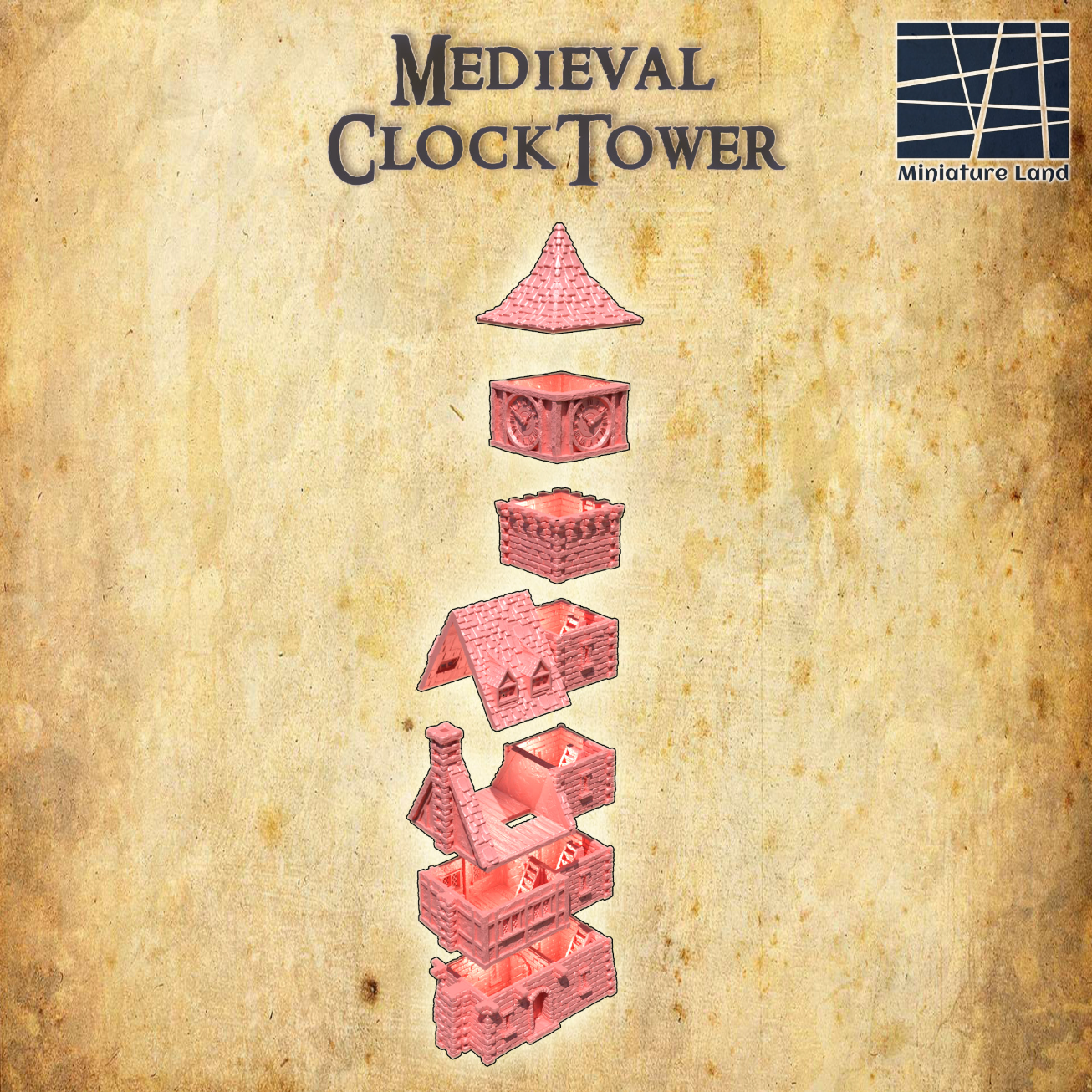 Medieval Clocktower - Tabletop Terrain