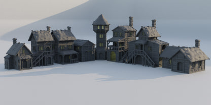 Winter Forest Village Set