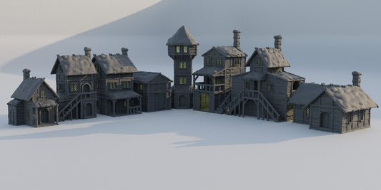 Winter Forest Village Set