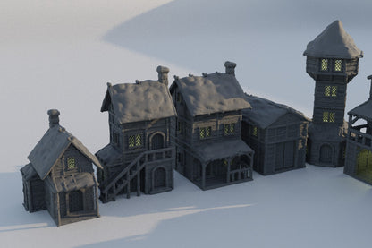 Winter Forest Village Set