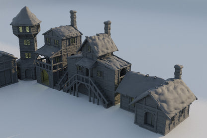 Winter Forest Village Set