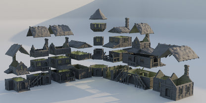 Winter Forest Village Set
