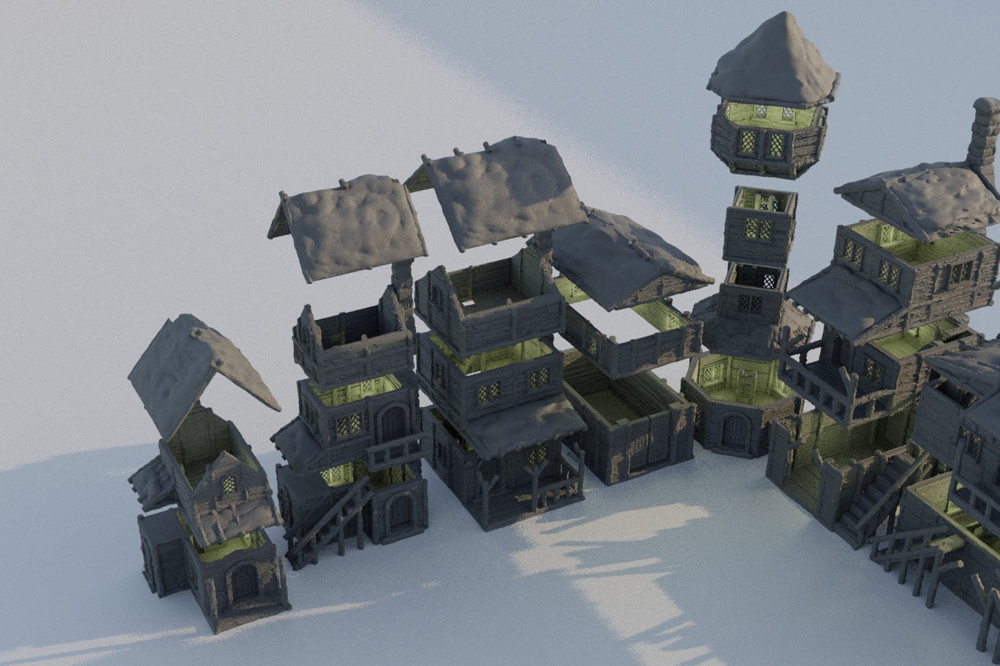 Winter Forest Village Set