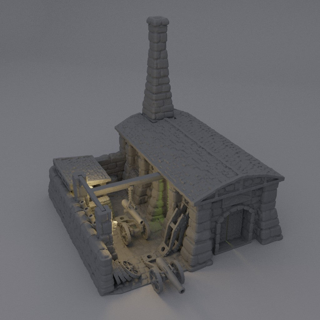 Medieval Cannon Forge - Tabletop Terrain