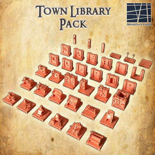 Town Library Pack - Tabletop Terrain