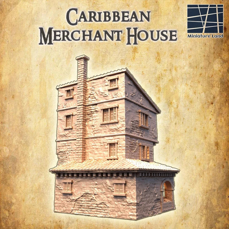 Caribbean Market House - Tabletop Terrain - Pirate Terrain