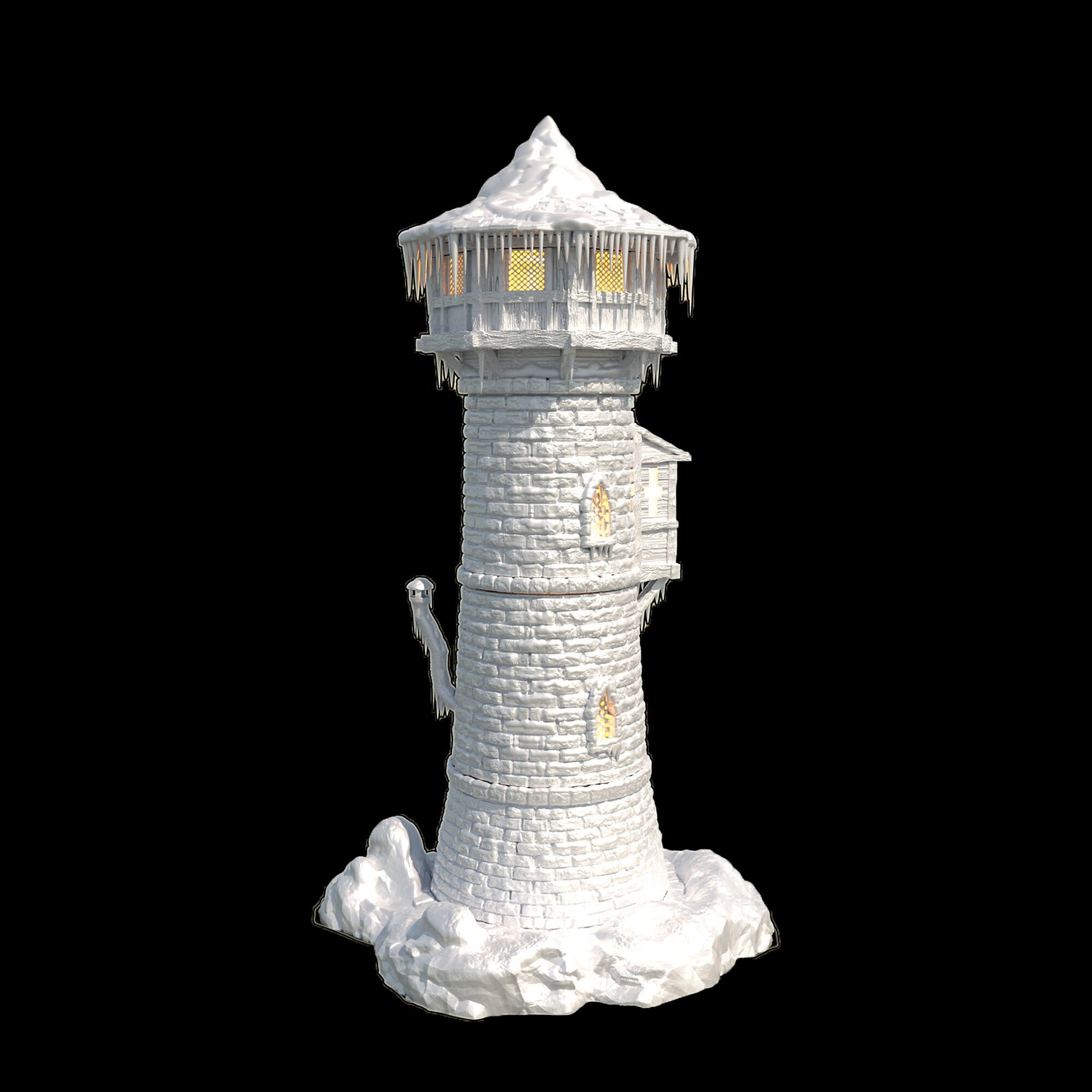 Frozen Watchtower DnD Terrain, Medieval Watchtower for DnD, MiniatureLand