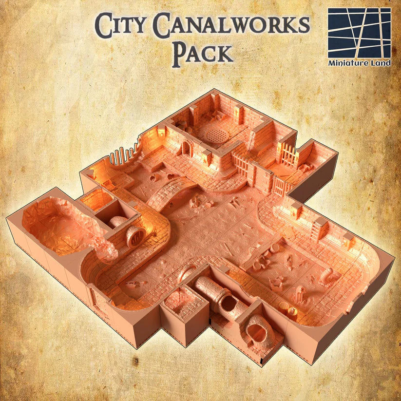 City CanalWorks Pack - Tabletop Terrain - Large Underground Sewer