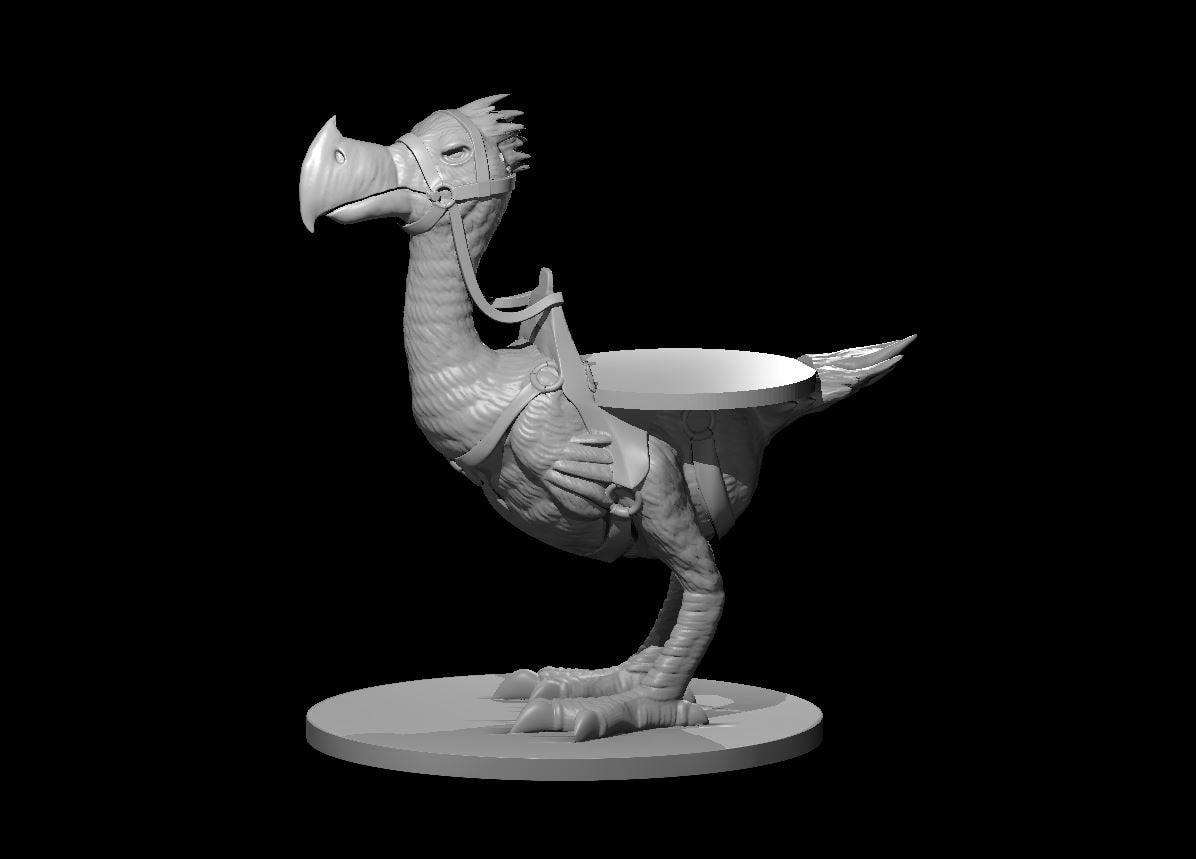 Axe beak Mount with Mini Slot | Tabletop Miniature