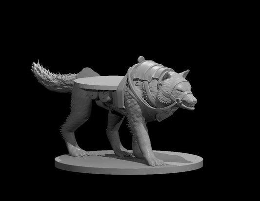 Dire Wolf Mount with Mini Slot | Wolf Mount | Tabletop Miniatures