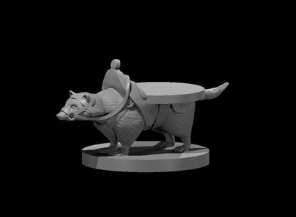 Giant Badger Mount with Small Mini Slot | Tabletop Miniatures