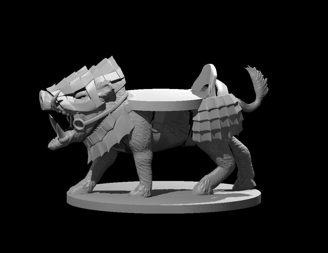 Giant Boar Mount with mini slot | Tabletop Miniatures