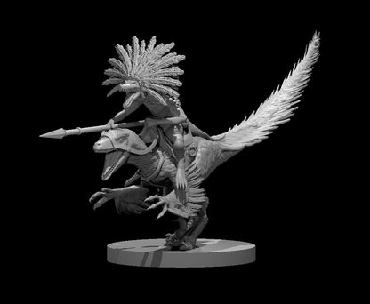 Kobold Deinonychus Rider | Resin Miniature | Wargame Minis