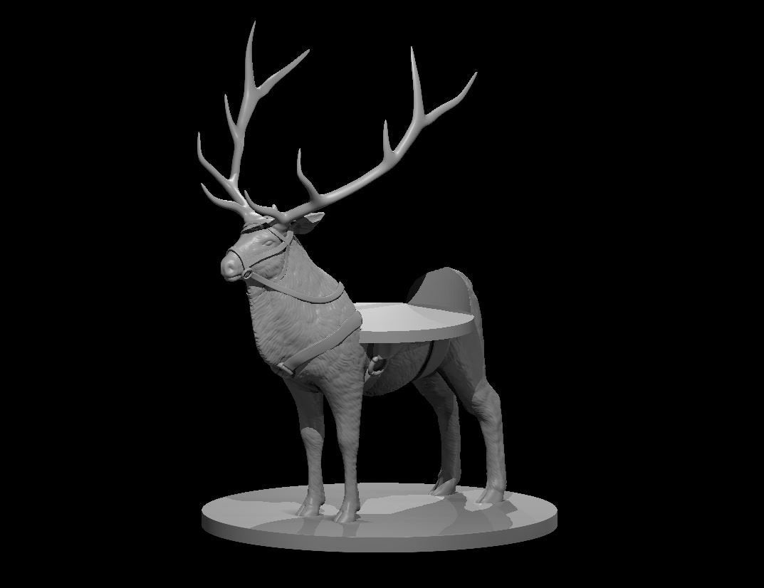 Elk Mount with Mini Slot | Tabletop Miniature