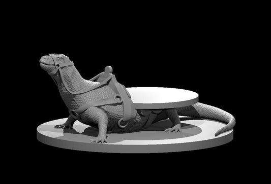 Giant Lizard Mount with Mini Slot | Tabletop Miniatures