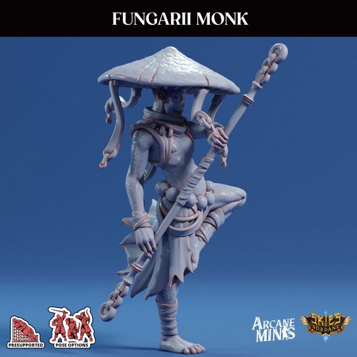 Fungarii Monks | Arcane Minis | Fantasy Miniatures | Myconid