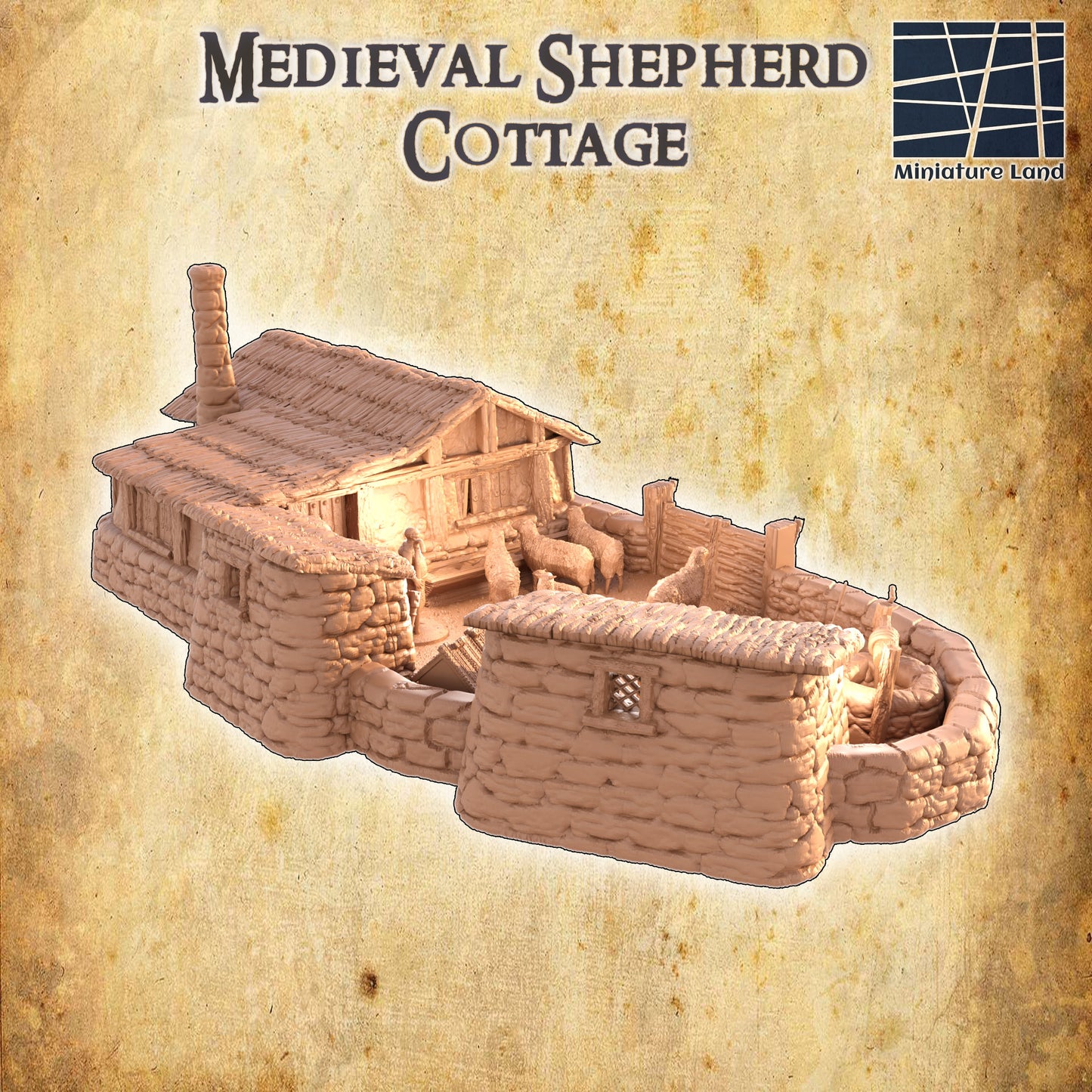 Medieval Shepherd Cottage - Tabletop Terrain