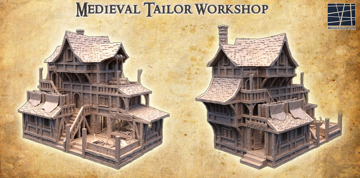 Medieval Tailor House - Tabletop Terrain