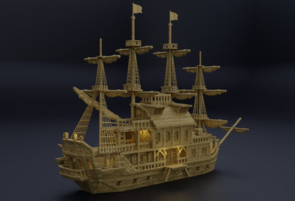 Floating Pirate Tavern- Tabletop Terrain