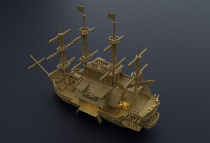 Floating Pirate Tavern- Tabletop Terrain