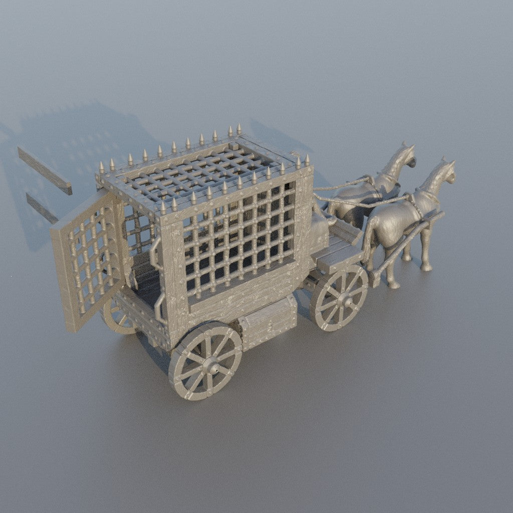 Medieval Prisoner Carriage - Tabletop Terrain