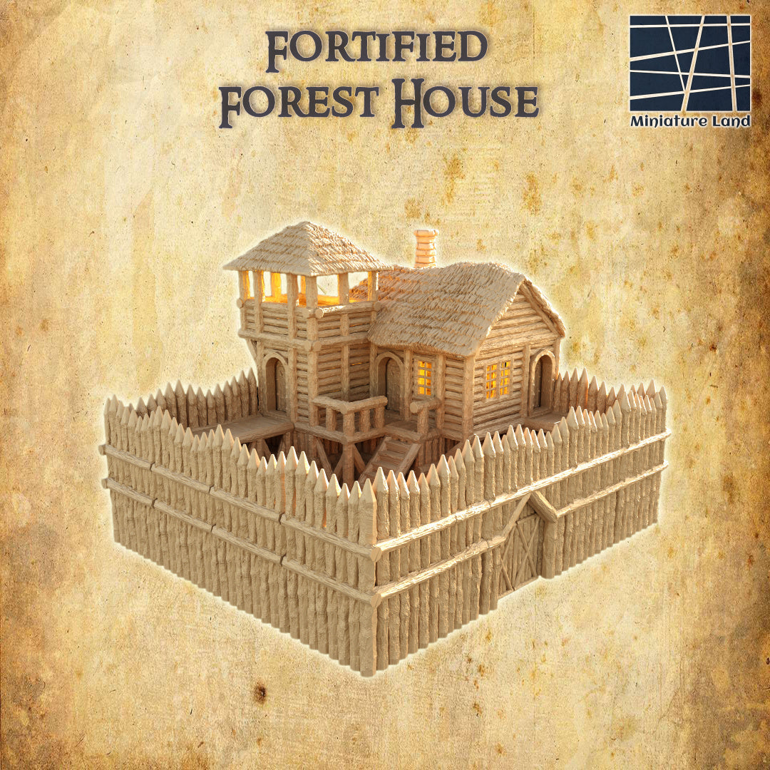 Fortified Forest House - Tabletop Terrain - 28 MM