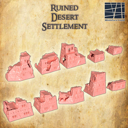 Ruined Desert Settlement - Tabletop Terrain