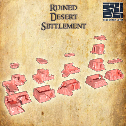 Ruined Desert Settlement - Tabletop Terrain