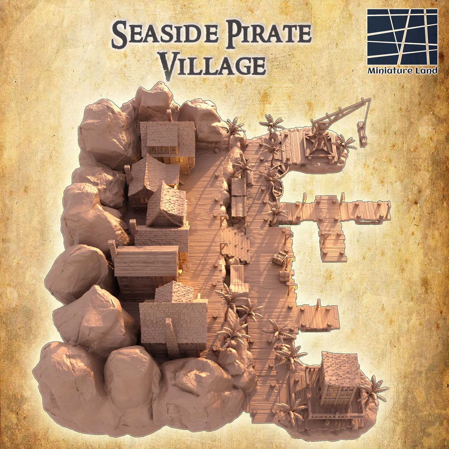 Seaside Pirate Village - Tabletop Terrain